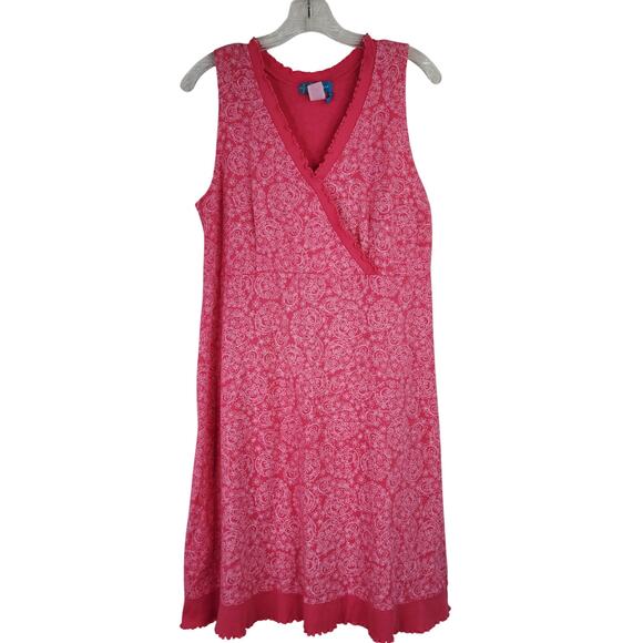 fresh produce Dresses & Skirts - Fresh Produce Pink Sleeveless Floral Dress Medium Coastal Summer Travel Beach